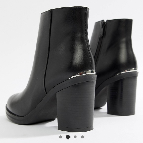 ASOS/RAID black heeled ankle boots - Picture 2 of 14